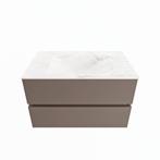 MONDIAZ VICA-DLUX 80cm badmeubel onderkast Smoke 2 lades., Ophalen of Verzenden, Nieuw, Bad