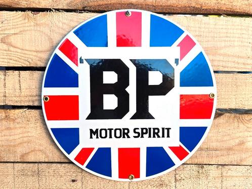 BP Motor spirit vintage emaille bord, Verzamelen, Merken en Reclamevoorwerpen, Verzenden