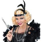 Pruik Roaring 20s met hoofdband, Verzenden, Nieuw