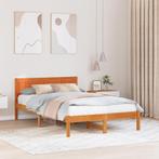 vidaXL Bedframe Wasbruin 120x190 cm Massief Grenenhout, Huis en Inrichting, Slaapkamer | Bedden, Bruin, Verzenden, Nieuw, 190 cm of minder