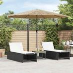 vidaXL Parasol met stalen paal 324x324x247 cm bruin, Tuin en Terras, Parasols, Verzenden, Nieuw, 3 tot 4 meter