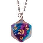 Ketting Zilverkleurig 55cm - Hanger DnD D20 dobbelsteen paar, Ophalen of Verzenden, Nieuw