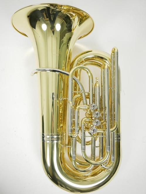 Bes Bas VDG Met 4 front ventielen lichte transport schade, Muziek en Instrumenten, Blaasinstrumenten | Tuba's, Ophalen of Verzenden