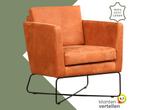 Leren fauteuil Crossover - Kenia Rost (oranje), Nieuw, Ophalen of Verzenden, 50 tot 75 cm, Industrieel, Modern