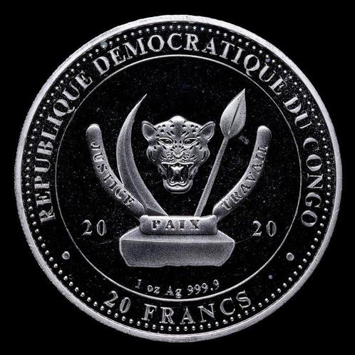 Congo. 20 Francs 2020 Worlds Wildlife - The Whale, 1 Oz, Postzegels en Munten, Munten | Europa | Niet-Euromunten