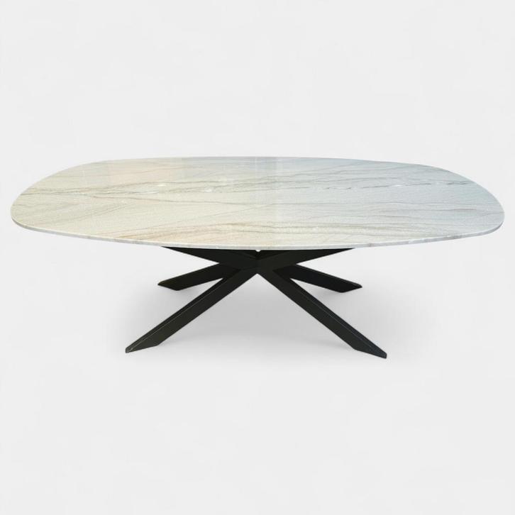 Luxe Mediterraneo Kwartsiet 220x105 Eettafel nu €1899, Huis en Inrichting, Tafels | Eettafels, 100 tot 150 cm, 200 cm of meer