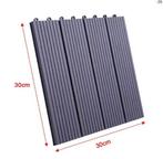 Set van 11 WPC Terrastegels – 30×30 cm met Kliksysteem, Nieuw