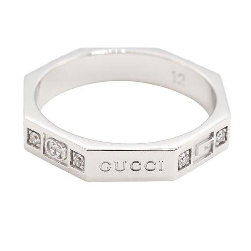 Gucci - Ring - Octagon ring - 18 karaat Witgoud - 8 Diamonds, Sieraden, Tassen en Uiterlijk, Ringen