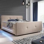 Boxspring Houston - 140 x 200 cm - Beige, Huis en Inrichting, Slaapkamer | Boxsprings, Verzenden, Nieuw