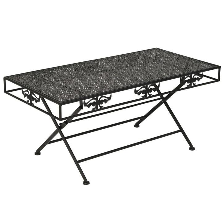 vidaXL Salontafel vintage stijl inklapbaar 100x50x45 cm, Huis en Inrichting, Tafels | Salontafels, 100 tot 150 cm, Nieuw, Metaal