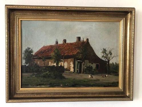 Herman BOGMAN (1890-1975) - Boerderij met kippen, Antiek en Kunst, Kunst | Schilderijen | Klassiek