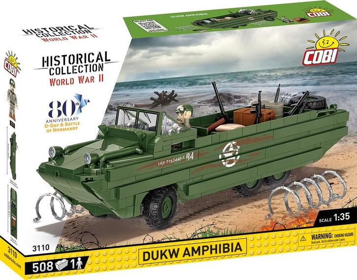 COBI 3110 DUKW Amphibia (Leger bouwsets, Modelbouwsets), Kinderen en Baby's, Speelgoed | Bouwstenen, Nieuw, Verzenden