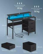 Verstelbaar Bureau met Lades & LED – 120 cm, Monitorstandaar, Verzenden, Nieuw