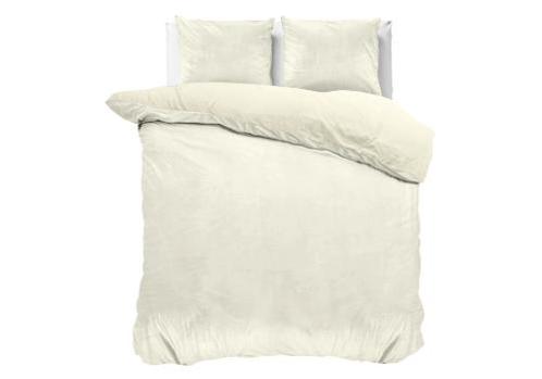 Sleeptime Velvet Uni Dekbedovertrek Creme, Huis en Inrichting, Slaapkamer | Beddengoed