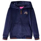 vidaXL Kinderjas met capuchon 128 marineblauw, Verzenden, Nieuw