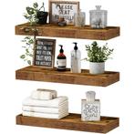 IvoQ Houten Zwevende Wandplanken - Set van 3 - Landelijk, Verzenden, Nieuw