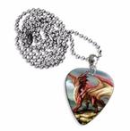 Plectrum ketting of sleutelhanger van een Draak