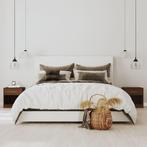 vidaXL Nachtkastjes met lade 2 st bruin eikenkleur, Minder dan 45 cm, Verzenden, Nieuw, Minder dan 55 cm