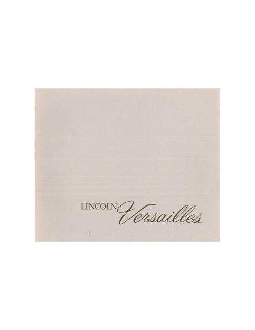 1978 LINCOLN VERSAILLES BROCHURE ENGELS (USA), Boeken, Auto's | Folders en Tijdschriften