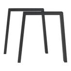 Stalen onderstel Kraftisried set van 2 tafelpoot 72x70 cm zw, Verzenden, Nieuw