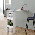 Bartafel Bromoella wandmontage 120x45x106 cm wit betonlook, Huis en Inrichting, Tafels | Eettafels, Verzenden, Nieuw