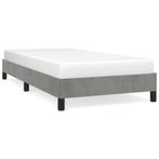 Bedframe 90x190 Fluweel Lichtgrijs | Gebruikt | 55% Korting, Huis en Inrichting, 90 cm, Eenpersoons, Nieuw, 190 cm of minder