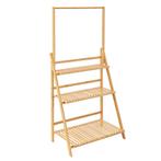 [en.casa] Bloempot trap ladder Brändö 144x70x39,5 cm bamboe