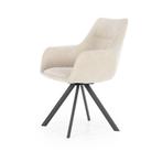 Eetkamerstoel By-Boo Bliss with armrest - taupe 240095, Hout, Overige kleuren, Warm Naturel, Nieuw