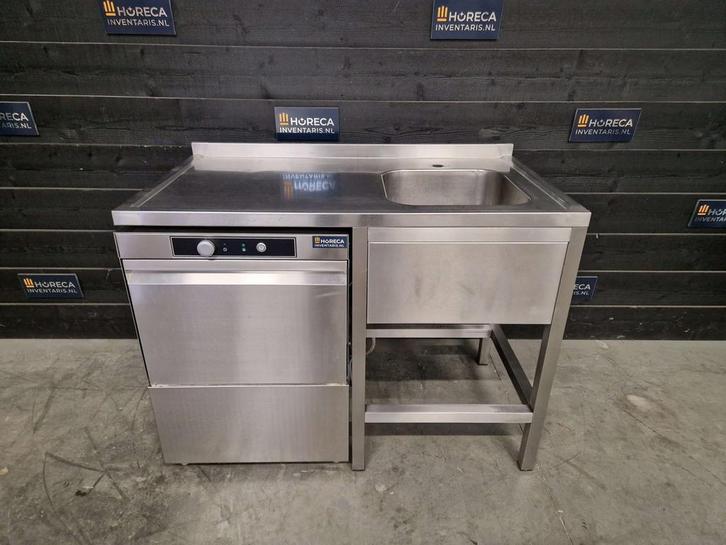 Wastafel voor voorlader | enkele wasbak | RVS | 120 cm, Zakelijke goederen, Horeca | Keukenapparatuur, Gebruikt, Wassen en Drogen