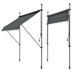 Zonnescherm markies verstelbaar - grijs - 250x118x205-300 cm, Tuin en Terras, Zonneschermen, Verzenden, Nieuw
