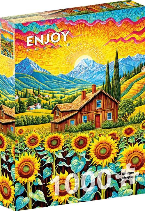 Sunflower House Puzzel (1000 stukjes) | Enjoy Puzzle -, Hobby en Vrije tijd, Denksport en Puzzels, Nieuw, Verzenden