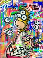 Outside - Abstract Homer Simpson  - Spraypaint