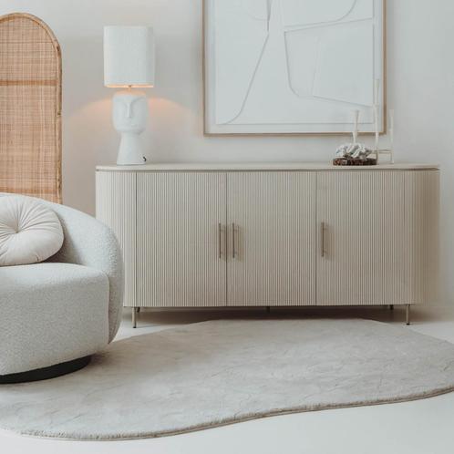 *WOONWINKEL* Tower Living Corbetta Lichtgrijs Dressoir Met R, Huis en Inrichting, Kasten | Dressoirs, Nieuw, Verzenden