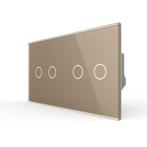 Livolo | Goud | 2+2 | Rolluik | Schakelaar | EC | Smart Home, Doe-het-zelf en Verbouw, Ophalen of Verzenden, Nieuw