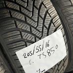 2 x Continental Winter TS850 205-55-16 Winterbanden 7mm, Auto-onderdelen, Banden en Velgen, Gebruikt, 16 inch, Band(en), Personenwagen