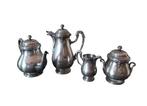 Koffieservies - style Louis XVI / néoclassique - Verzilverd, Antiek en Kunst