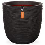 Capi Bloempot Nature Rib 43x41 cm zwart KBLR933 (Overige), Huis en Inrichting, Verzenden, Nieuw