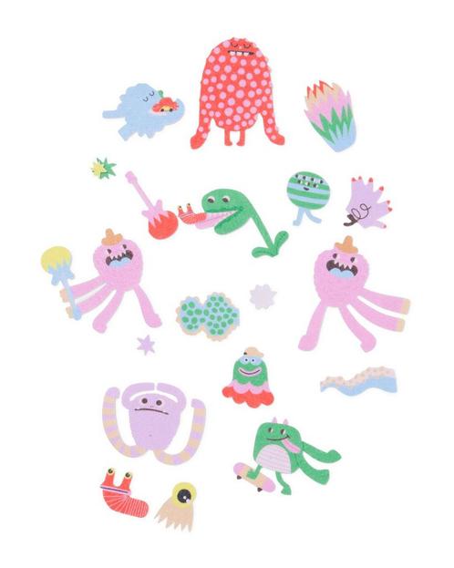HEMA Viltstickers monsters, Hobby en Vrije tijd, Stickers en Plaatjes, Nieuw, Verzenden