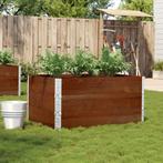 vidaXL Plantenbak 120x80 cm massief grenenhout bruin, Tuin en Terras, Bloembakken en Plantenbakken, Verzenden, Nieuw, Hout