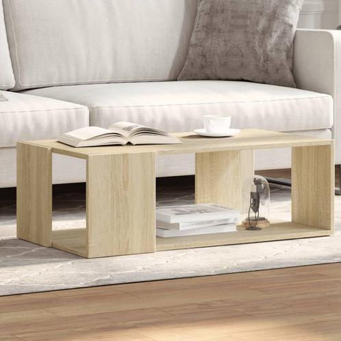 vidaXL Salontafel 89,5x48x30 cm bewerkt hout sonoma, Huis en Inrichting, Tafels | Salontafels, 50 tot 100 cm, Nieuw, Overige houtsoorten