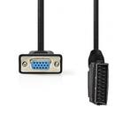 SCART naar VGA kabel | Nedis | 2 meter (Vernikkeld), Audio, Tv en Foto, Audiokabels en Televisiekabels, Nieuw, Verzenden