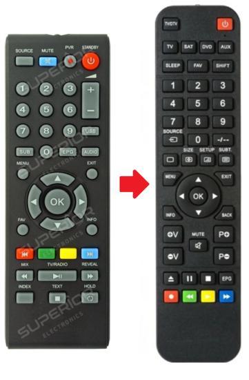 Xoro PTL700 | PTL900 | PTL1010 | PTL1012 afstandsbediening, Audio, Tv en Foto, Afstandsbedieningen, Verzenden