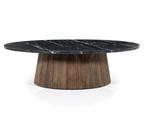 Salontafel Maxim ovaal marmer 120x70 cm - zwart | Eleonora, Nieuw, Ophalen of Verzenden
