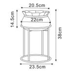 Plantenstandaard Assen 38x23,5 cm zwart [en.casa], Tuin en Terras, Bloembakken en Plantenbakken, Verzenden, Nieuw