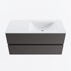 MONDIAZ VICA 100cm badmeubel onderkast Dark Grey 2 lades., Ophalen of Verzenden, Nieuw, Bad