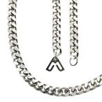 Zilveren gourmetschakel ketting | 62 cm (zware ketting), Gebruikt, Ophalen of Verzenden, Zilver, Overige kleuren