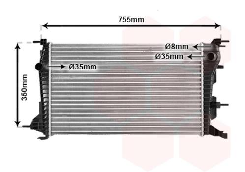 RADIATOR VOOR RENAULT FLUENCE 2010-2013 214100068R, Auto-onderdelen, Airco en Verwarming, Nieuw, Ophalen of Verzenden