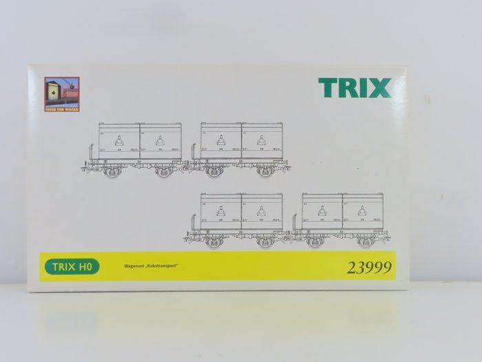 Trix H0 - 23999 - Modeltrein goederenwagonset (1) - 4-delige, Hobby en Vrije tijd, Modeltreinen | H0