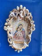 Wijwatervat - Ceramica Salernitana - 20e eeuw - Madonna con, Antiek en Kunst, Antiek | Boeken en Bijbels