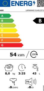 AEG L6FBN8400 - 6000 serie - ProSense - Wasmachine, Huis en Inrichting, Verzenden, Zo goed als nieuw